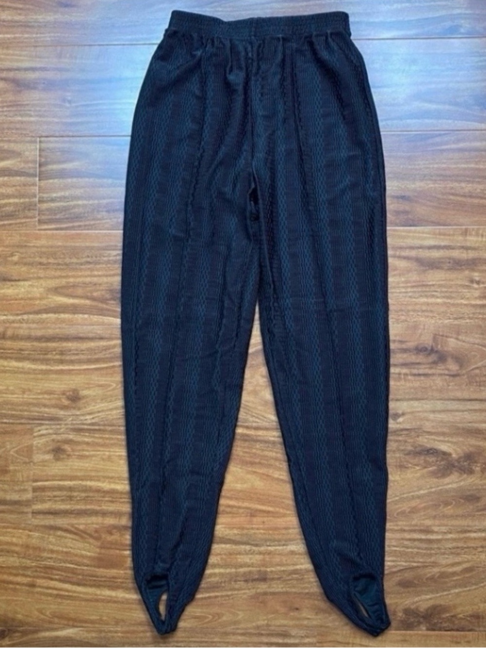 Vintage Womens Dark Brown Textured Midrise Stirrup Pant Size XS/S Streetwear